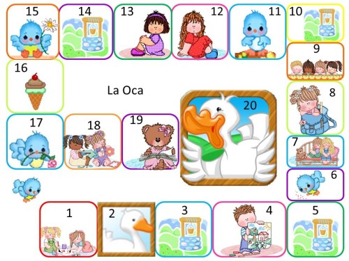 ADAPTADO PARA INFANTIL Juego de la Oca y serpientes y escaleras 1