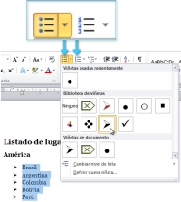 Word, Miércoles 09 de Febrero de 2022, Viñetas y Numeración
