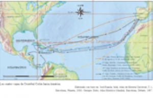 Lunes 28 de febrero de 2022 &quot;Ubicación temporal y espacial de los viajes de exploración de Cristóbal Colón en América y de la Conquista de México&quot; Historia 4° Primaria.