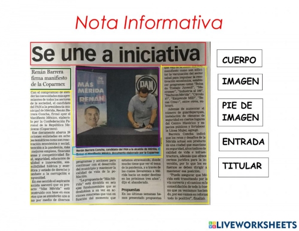 10 DE ENERO 2022 TAREA 1 PROYECTO 7 ESPAÑOL 1°B SECUNDARIA “BUSCAR NOTAS INFORMATIVAS”